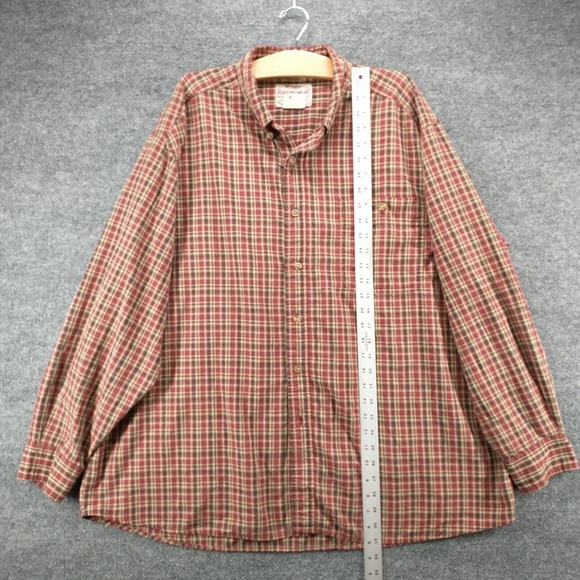 Wrangler Rugged Wear Men's Button-Down Shirt Multicolor Plaid XXL Distressed - Picture 13 of 15